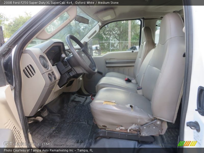Oxford White / Medium Stone 2008 Ford F250 Super Duty XL SuperCab 4x4