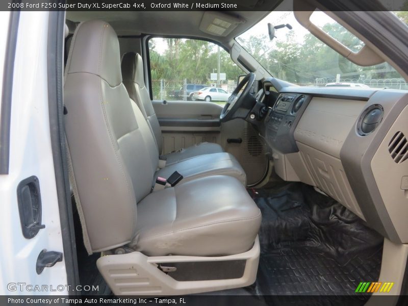 Oxford White / Medium Stone 2008 Ford F250 Super Duty XL SuperCab 4x4