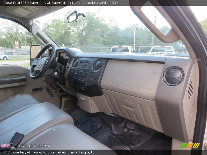 Oxford White / Medium Stone 2008 Ford F250 Super Duty XL SuperCab 4x4