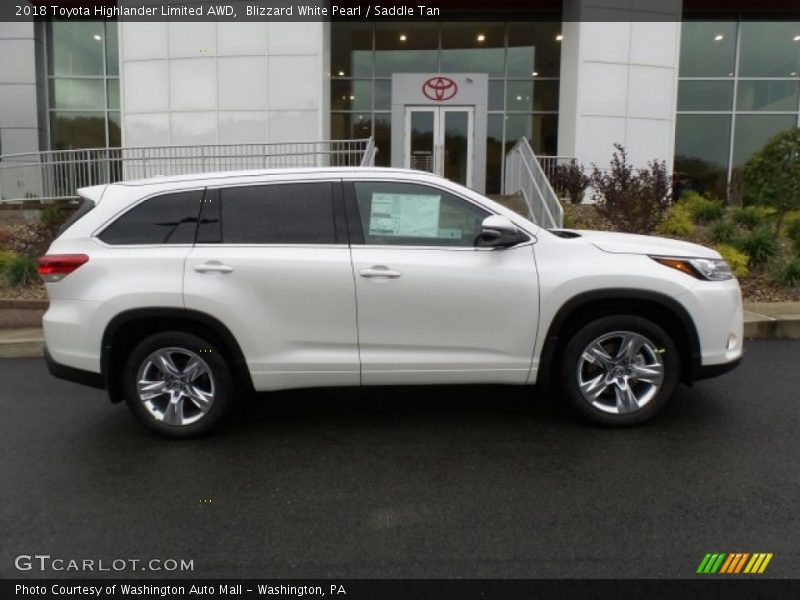  2018 Highlander Limited AWD Blizzard White Pearl