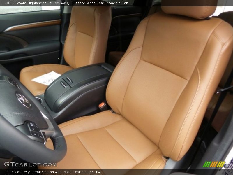 Front Seat of 2018 Highlander Limited AWD