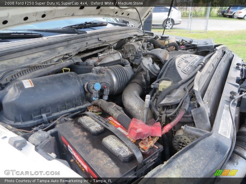 Oxford White / Medium Stone 2008 Ford F250 Super Duty XL SuperCab 4x4