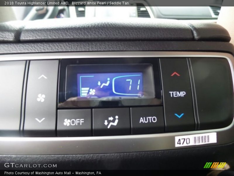 Blizzard White Pearl / Saddle Tan 2018 Toyota Highlander Limited AWD