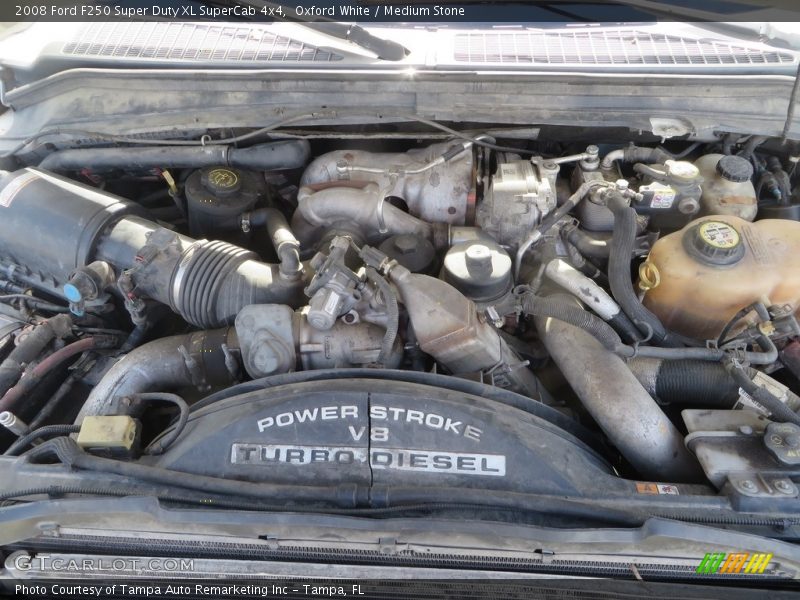 Oxford White / Medium Stone 2008 Ford F250 Super Duty XL SuperCab 4x4