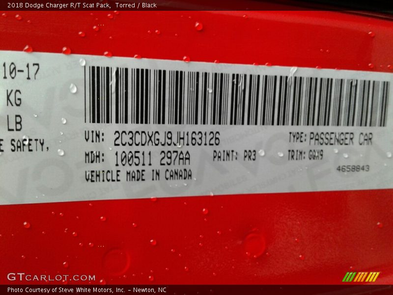 Torred / Black 2018 Dodge Charger R/T Scat Pack