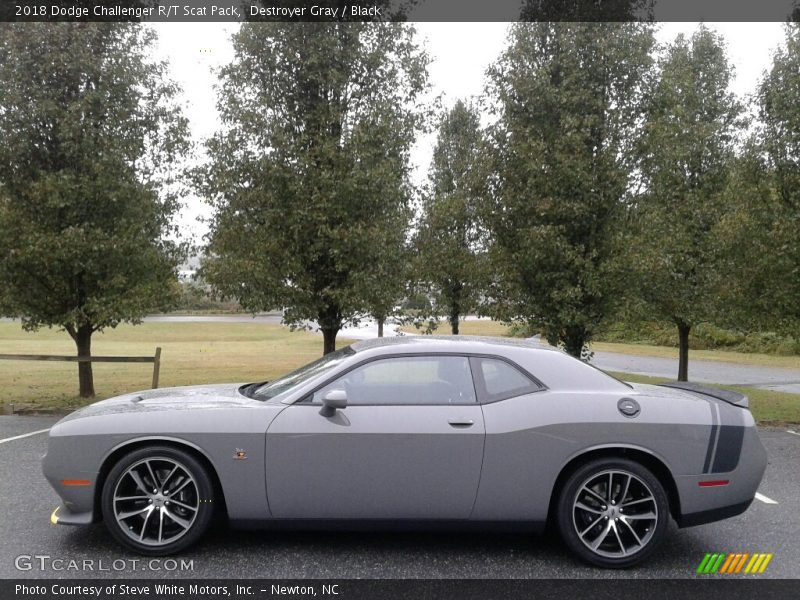 Destroyer Gray / Black 2018 Dodge Challenger R/T Scat Pack