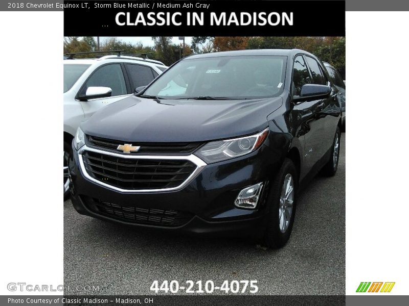 Storm Blue Metallic / Medium Ash Gray 2018 Chevrolet Equinox LT