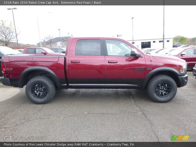 Delmonico Red Pearl / Black 2018 Ram 1500 Rebel Crew Cab 4x4