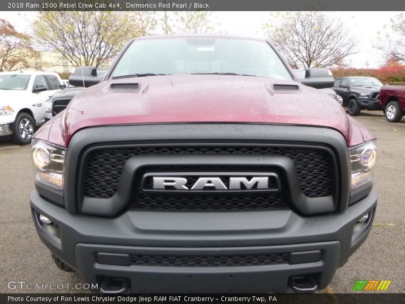 Delmonico Red Pearl / Black 2018 Ram 1500 Rebel Crew Cab 4x4