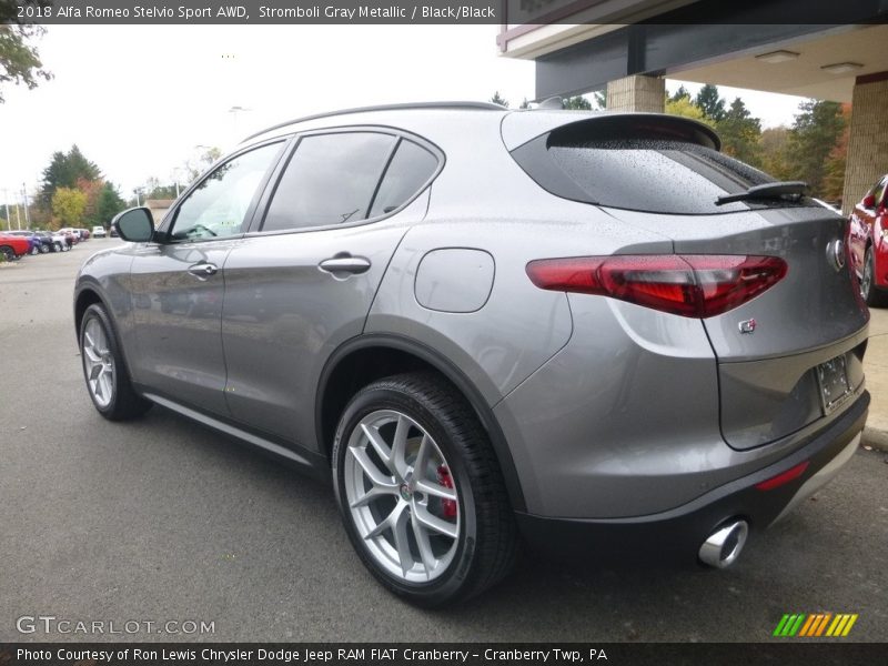Stromboli Gray Metallic / Black/Black 2018 Alfa Romeo Stelvio Sport AWD