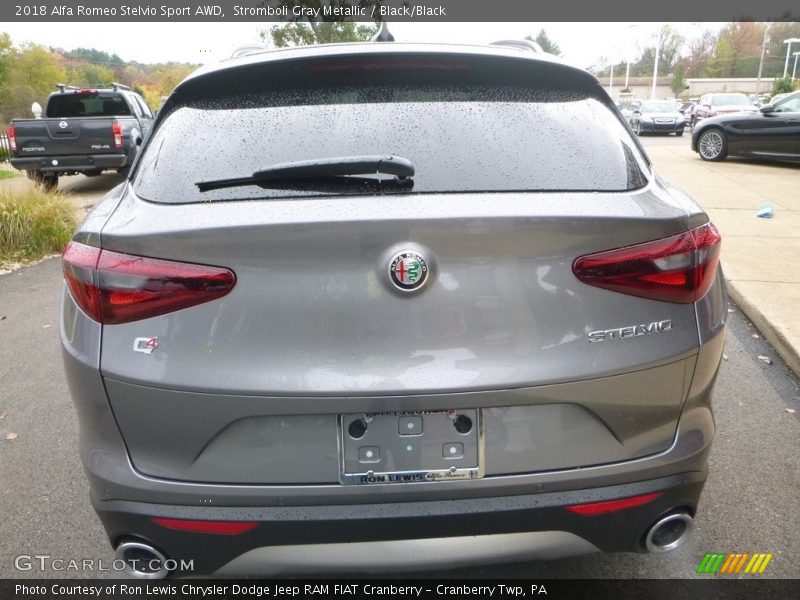 Stromboli Gray Metallic / Black/Black 2018 Alfa Romeo Stelvio Sport AWD