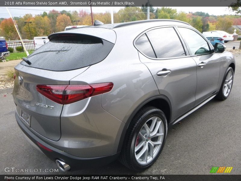 Stromboli Gray Metallic / Black/Black 2018 Alfa Romeo Stelvio Sport AWD