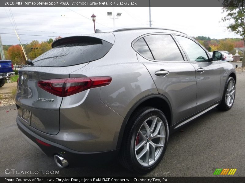 Stromboli Gray Metallic / Black/Black 2018 Alfa Romeo Stelvio Sport AWD