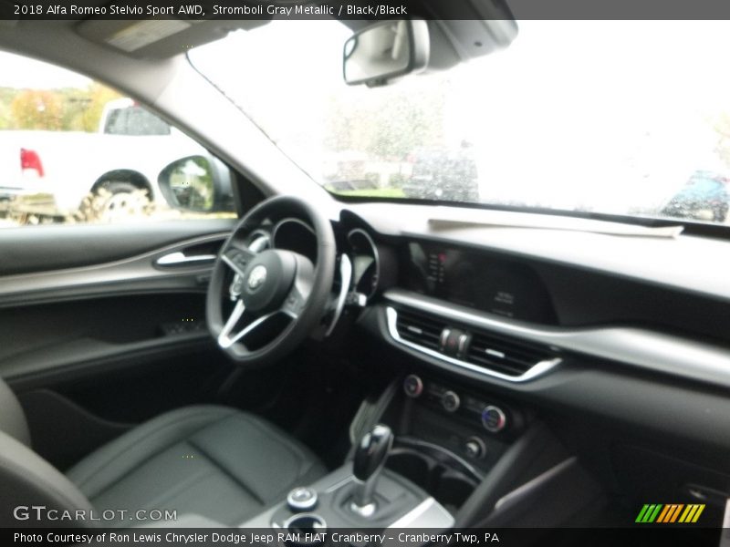 Stromboli Gray Metallic / Black/Black 2018 Alfa Romeo Stelvio Sport AWD