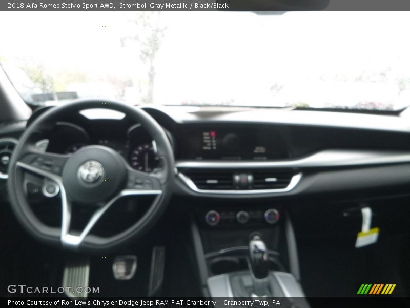 Stromboli Gray Metallic / Black/Black 2018 Alfa Romeo Stelvio Sport AWD
