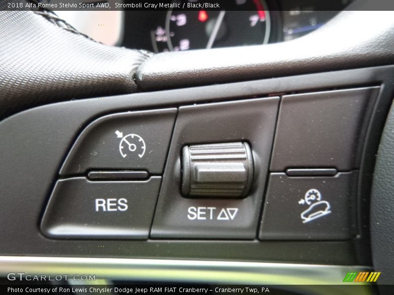 Stromboli Gray Metallic / Black/Black 2018 Alfa Romeo Stelvio Sport AWD