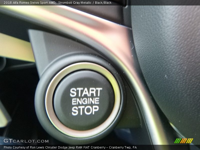 Stromboli Gray Metallic / Black/Black 2018 Alfa Romeo Stelvio Sport AWD