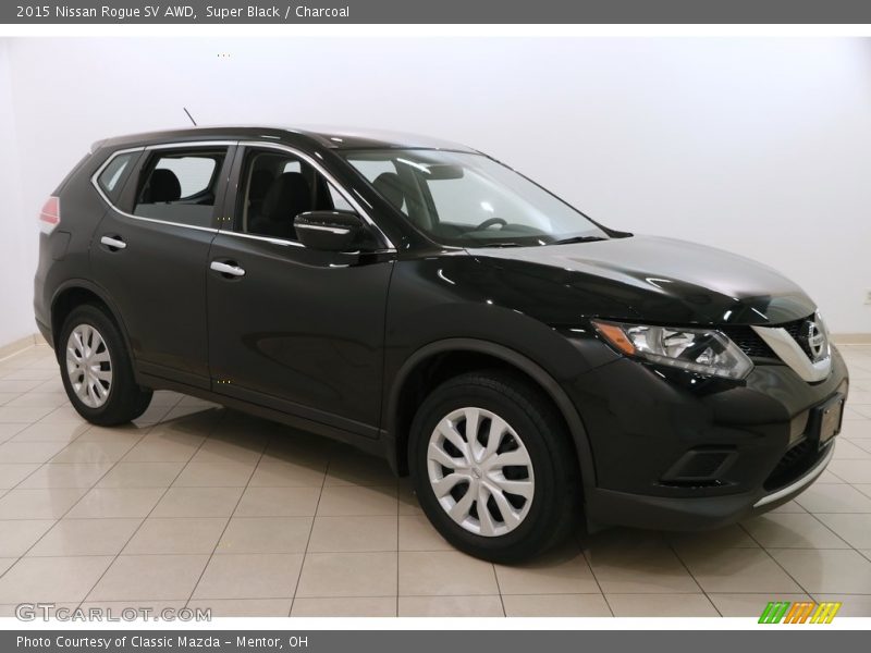 Super Black / Charcoal 2015 Nissan Rogue SV AWD