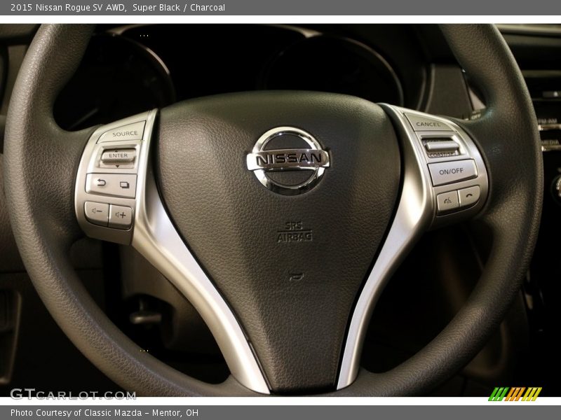 Super Black / Charcoal 2015 Nissan Rogue SV AWD