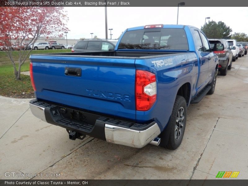 Blazing Blue Pearl / Black 2018 Toyota Tundra SR5 Double Cab 4x4