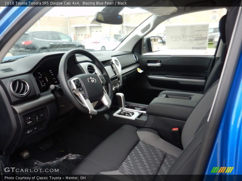 Blazing Blue Pearl / Black 2018 Toyota Tundra SR5 Double Cab 4x4
