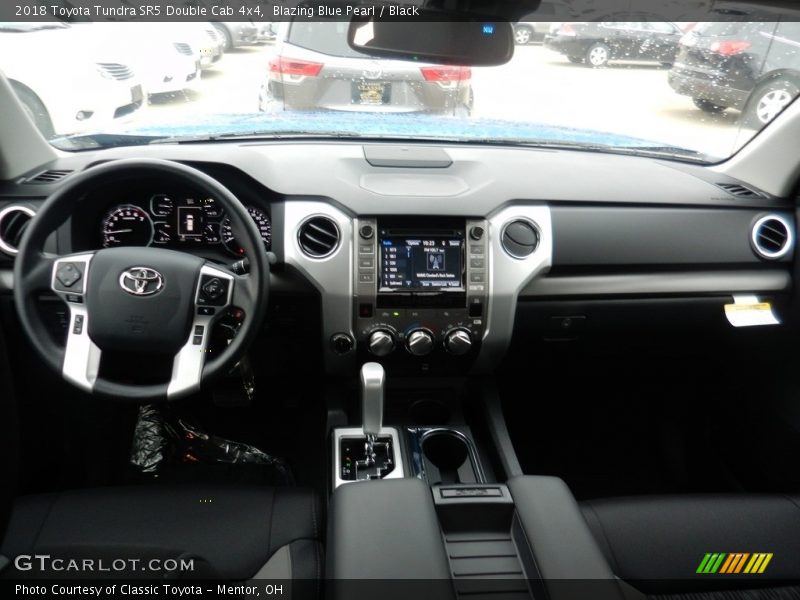 Blazing Blue Pearl / Black 2018 Toyota Tundra SR5 Double Cab 4x4