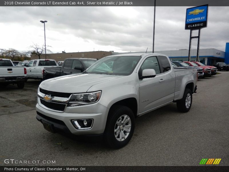 Silver Ice Metallic / Jet Black 2018 Chevrolet Colorado LT Extended Cab 4x4