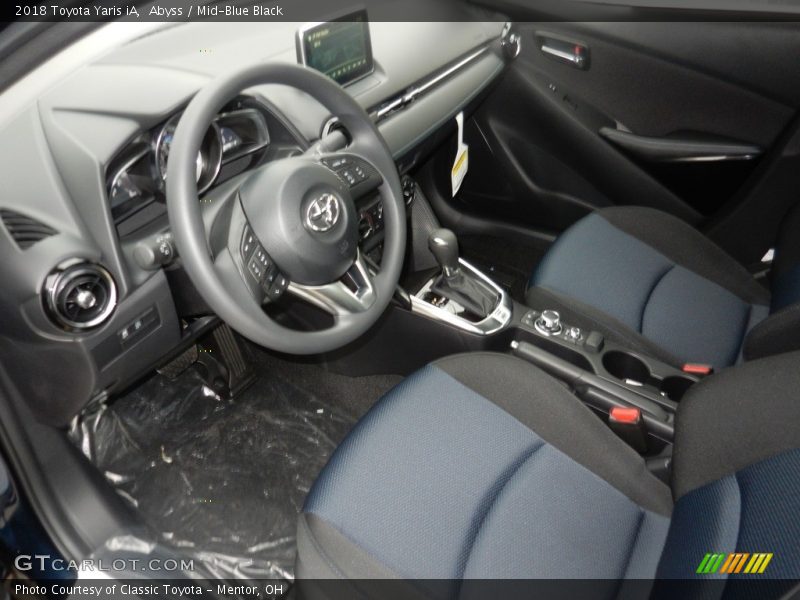  2018 Yaris iA  Mid-Blue Black Interior