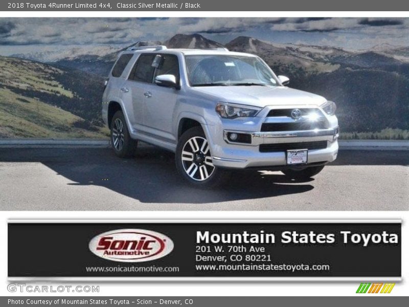 Classic Silver Metallic / Black 2018 Toyota 4Runner Limited 4x4