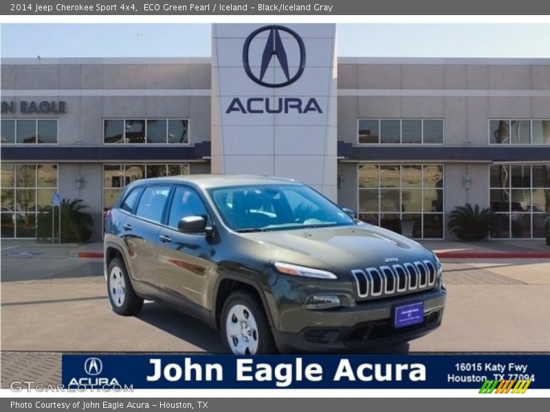 ECO Green Pearl / Iceland - Black/Iceland Gray 2014 Jeep Cherokee Sport 4x4