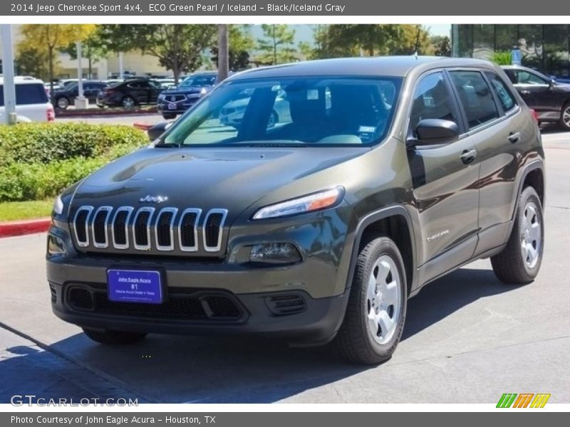 ECO Green Pearl / Iceland - Black/Iceland Gray 2014 Jeep Cherokee Sport 4x4