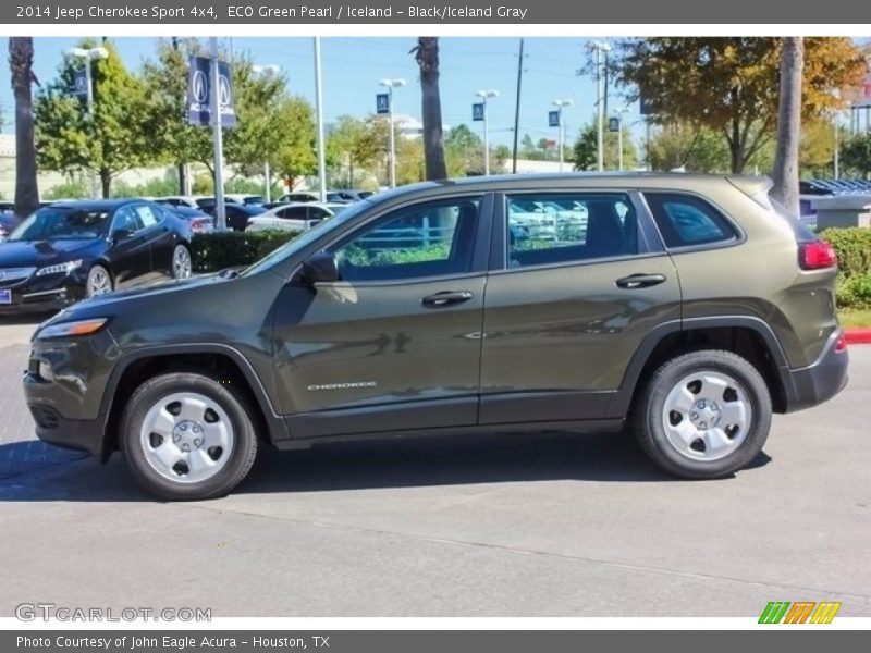 ECO Green Pearl / Iceland - Black/Iceland Gray 2014 Jeep Cherokee Sport 4x4