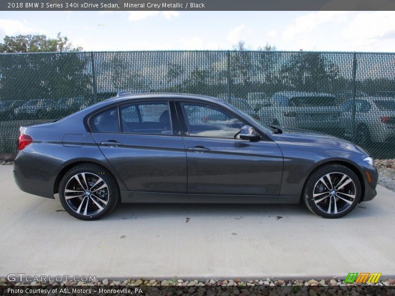 Mineral Grey Metallic / Black 2018 BMW 3 Series 340i xDrive Sedan