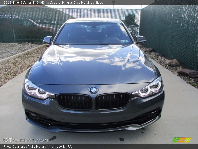 Mineral Grey Metallic / Black 2018 BMW 3 Series 340i xDrive Sedan