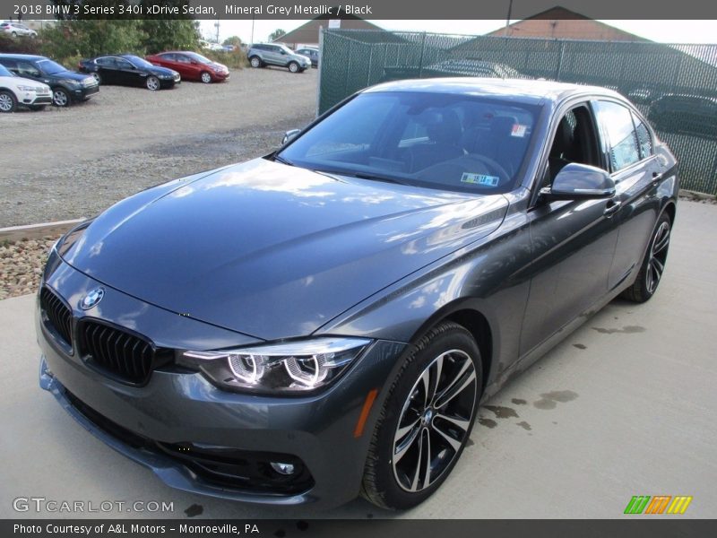 Mineral Grey Metallic / Black 2018 BMW 3 Series 340i xDrive Sedan