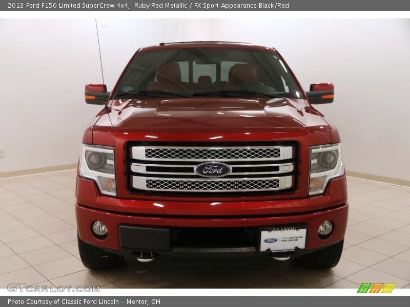 Ruby Red Metallic / FX Sport Appearance Black/Red 2013 Ford F150 Limited SuperCrew 4x4