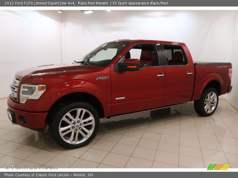 Ruby Red Metallic / FX Sport Appearance Black/Red 2013 Ford F150 Limited SuperCrew 4x4