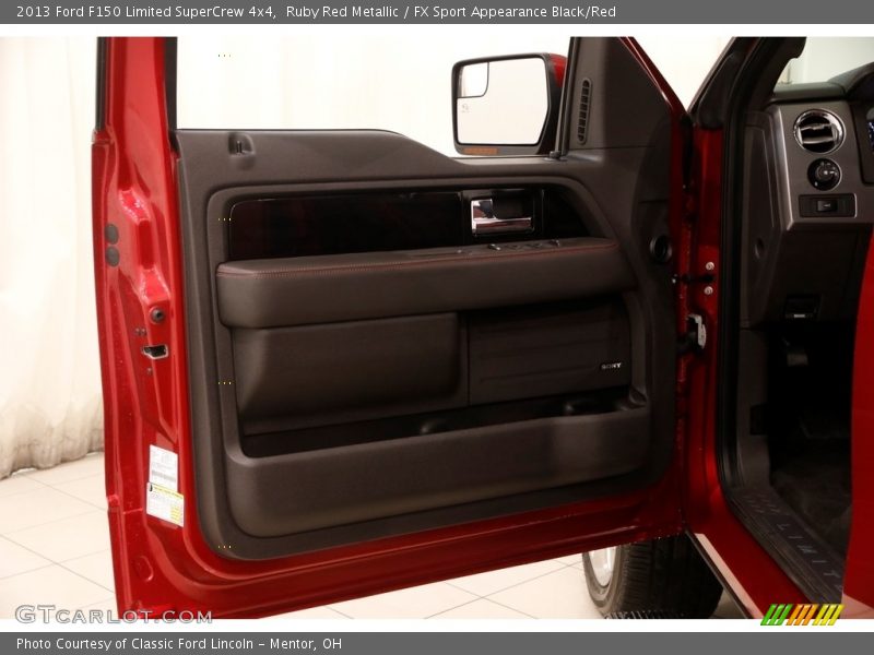 Ruby Red Metallic / FX Sport Appearance Black/Red 2013 Ford F150 Limited SuperCrew 4x4