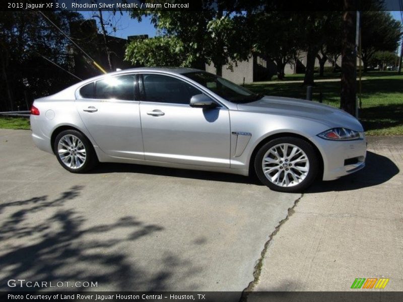 Rhodium Silver Metallic / Warm Charcoal 2013 Jaguar XF 3.0