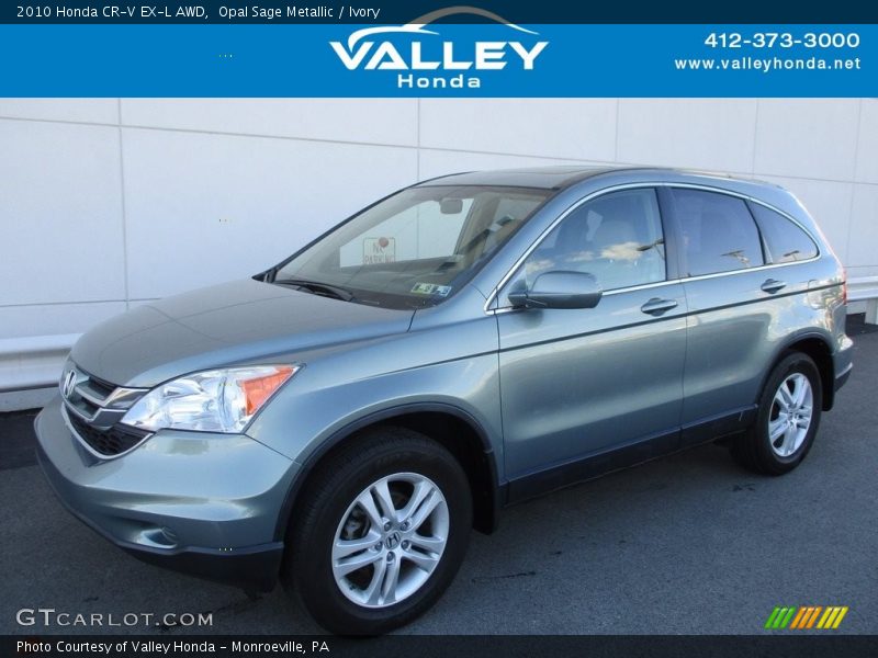 Opal Sage Metallic / Ivory 2010 Honda CR-V EX-L AWD
