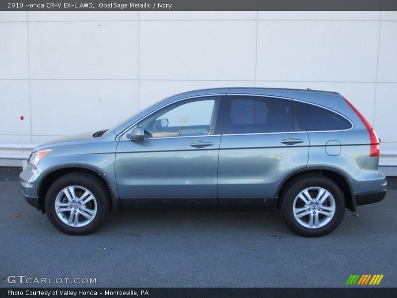 Opal Sage Metallic / Ivory 2010 Honda CR-V EX-L AWD