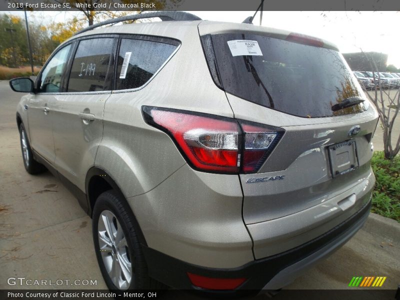 White Gold / Charcoal Black 2018 Ford Escape SE