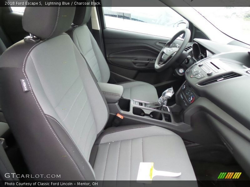Lightning Blue / Charcoal Black 2018 Ford Escape S