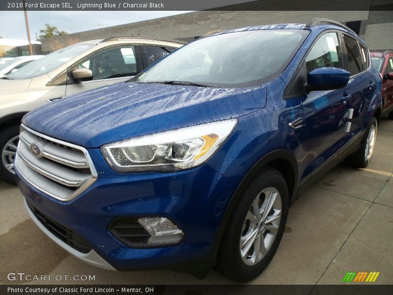 Lightning Blue / Charcoal Black 2018 Ford Escape SEL