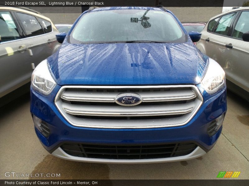 Lightning Blue / Charcoal Black 2018 Ford Escape SEL