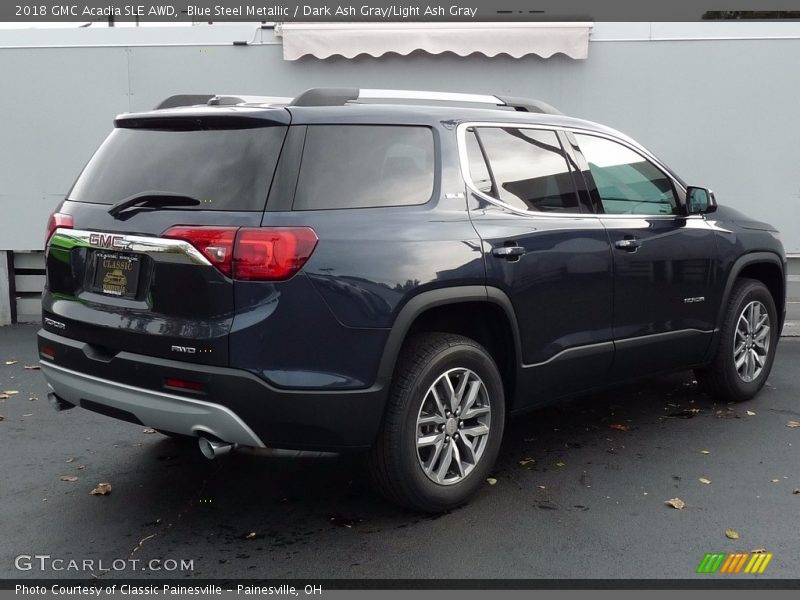 Blue Steel Metallic / Dark Ash Gray/Light Ash Gray 2018 GMC Acadia SLE AWD