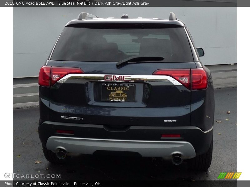 Blue Steel Metallic / Dark Ash Gray/Light Ash Gray 2018 GMC Acadia SLE AWD
