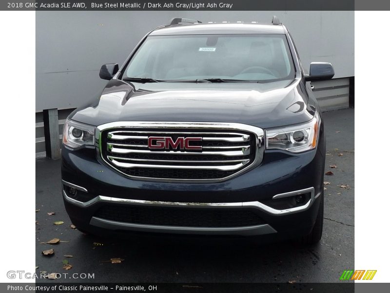 Blue Steel Metallic / Dark Ash Gray/Light Ash Gray 2018 GMC Acadia SLE AWD