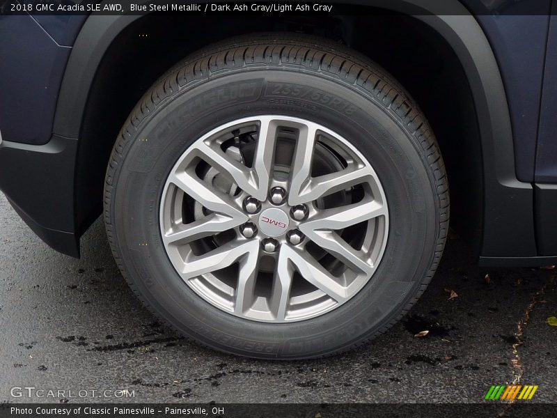 Blue Steel Metallic / Dark Ash Gray/Light Ash Gray 2018 GMC Acadia SLE AWD