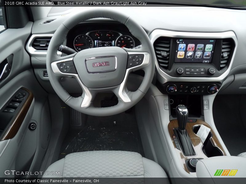 Blue Steel Metallic / Dark Ash Gray/Light Ash Gray 2018 GMC Acadia SLE AWD